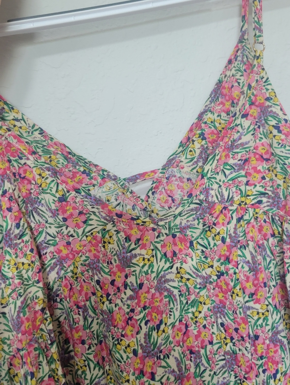 NATURAL LIFE Pink, Yellow & Green Floral Mini Dress - Picture 2 of 5